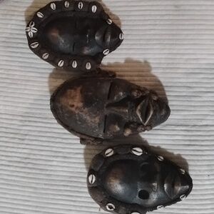 3 Rustic Tribal Masks